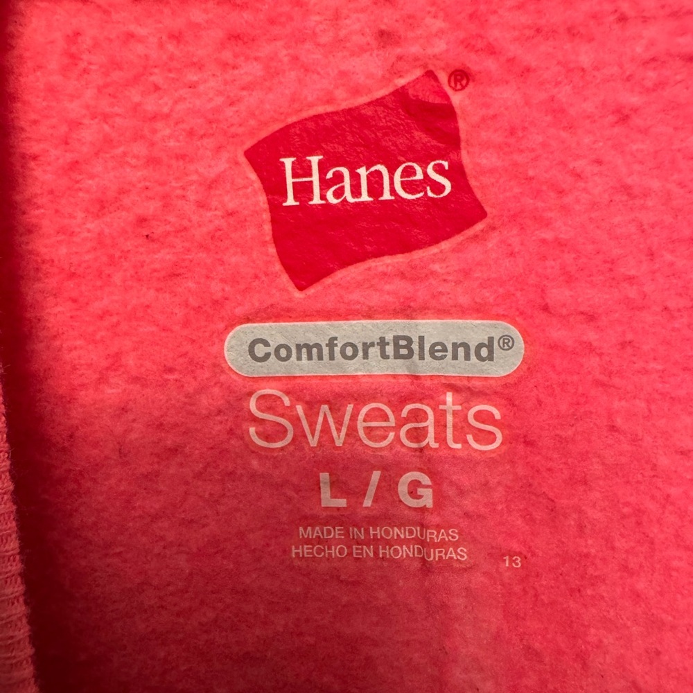Hanes Early 2000’s ComfortBlend Bright Pink Sweatshirt - Picture 3 of 4